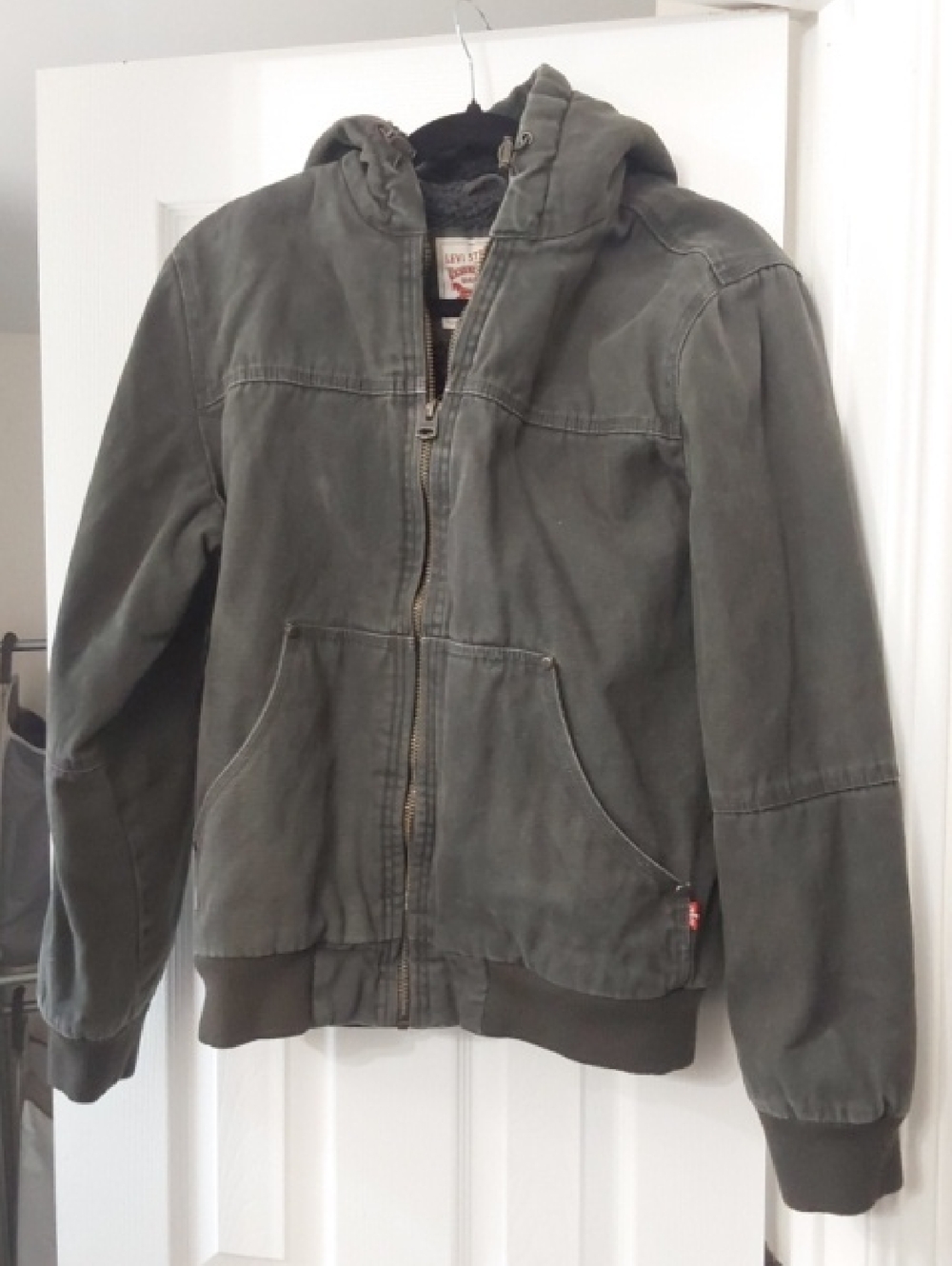 Levi's Hooded Zip Jacket in Olive